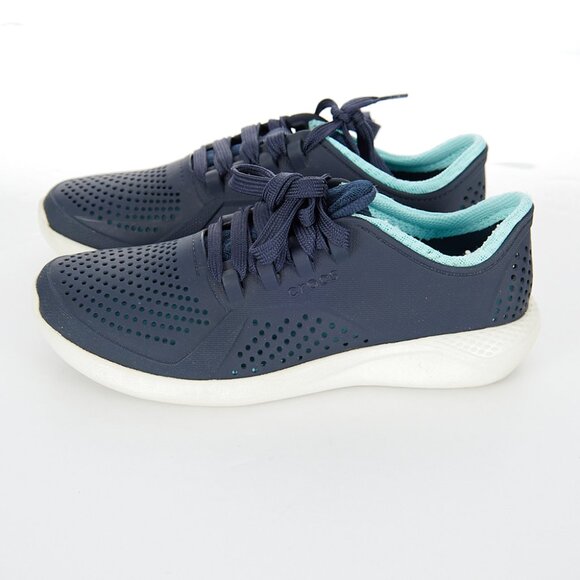 Crocs LiteRide Pacer Sneakers in Navy Blue Women's Size 6 - Picture 4 of 9